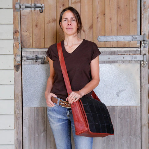 Messenger Bag | Leather & Fire-hose