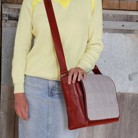 Messenger Bag | Leather & Fire-hose