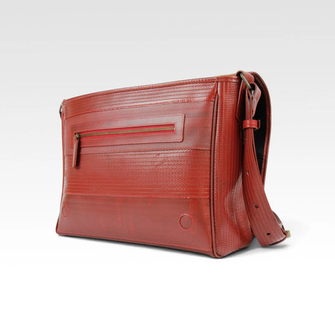 Messenger Bag | Leather & Fire-hose