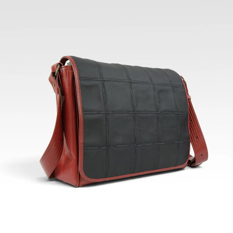 Messenger Bag | Leather & Fire-hose