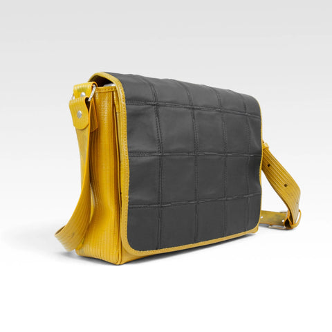 Messenger Bag | Leather & Fire-hose