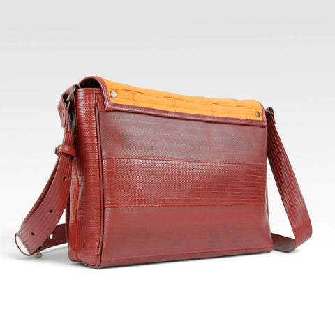 Messenger Bag | Leather & Fire-hose