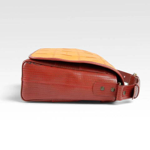 Messenger Bag | Leather & Fire-hose