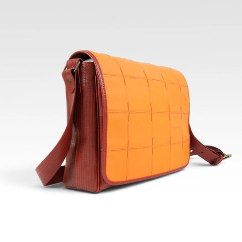 Messenger Bag | Leather & Fire-hose