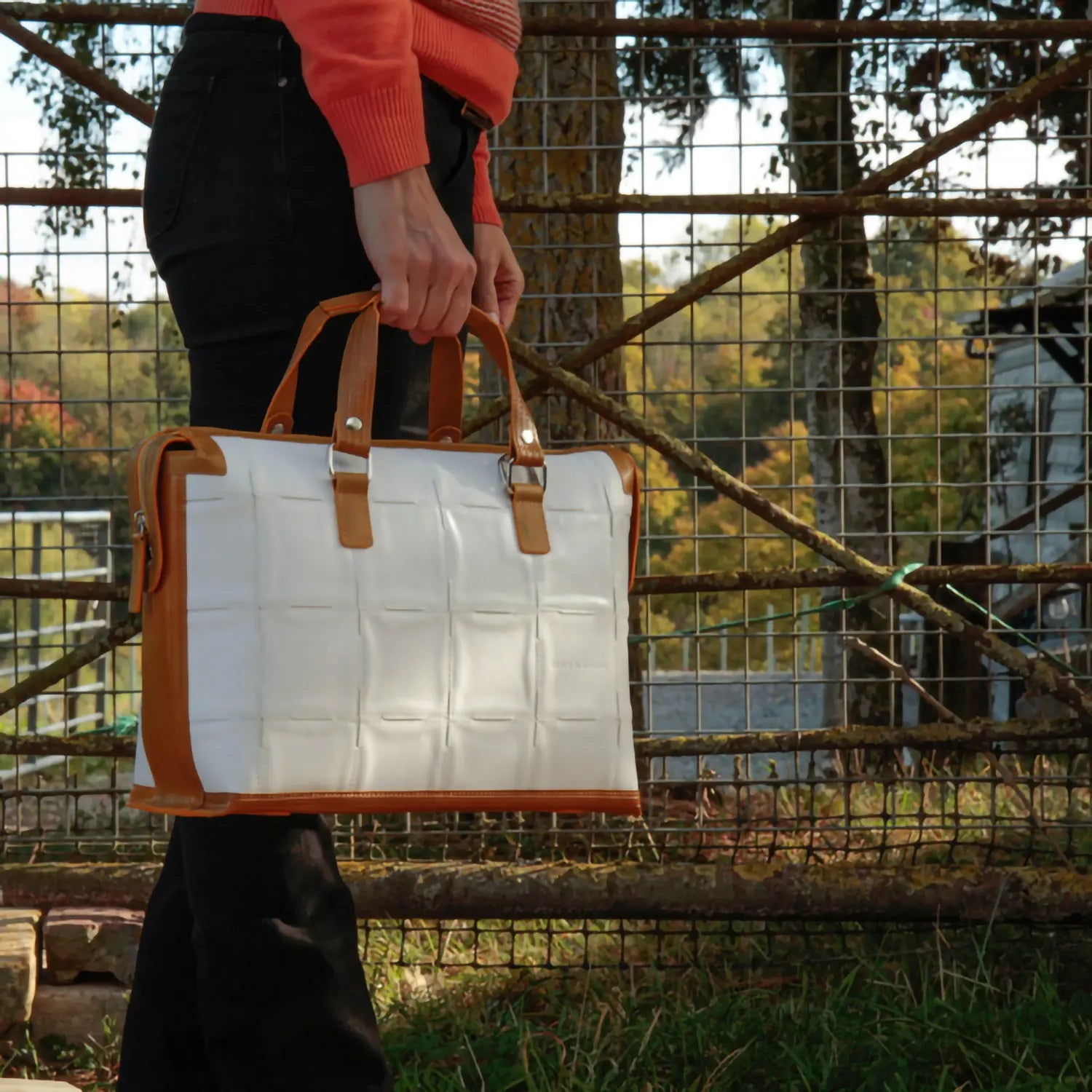 Metropolitan Bag | Leather & Fire-hose