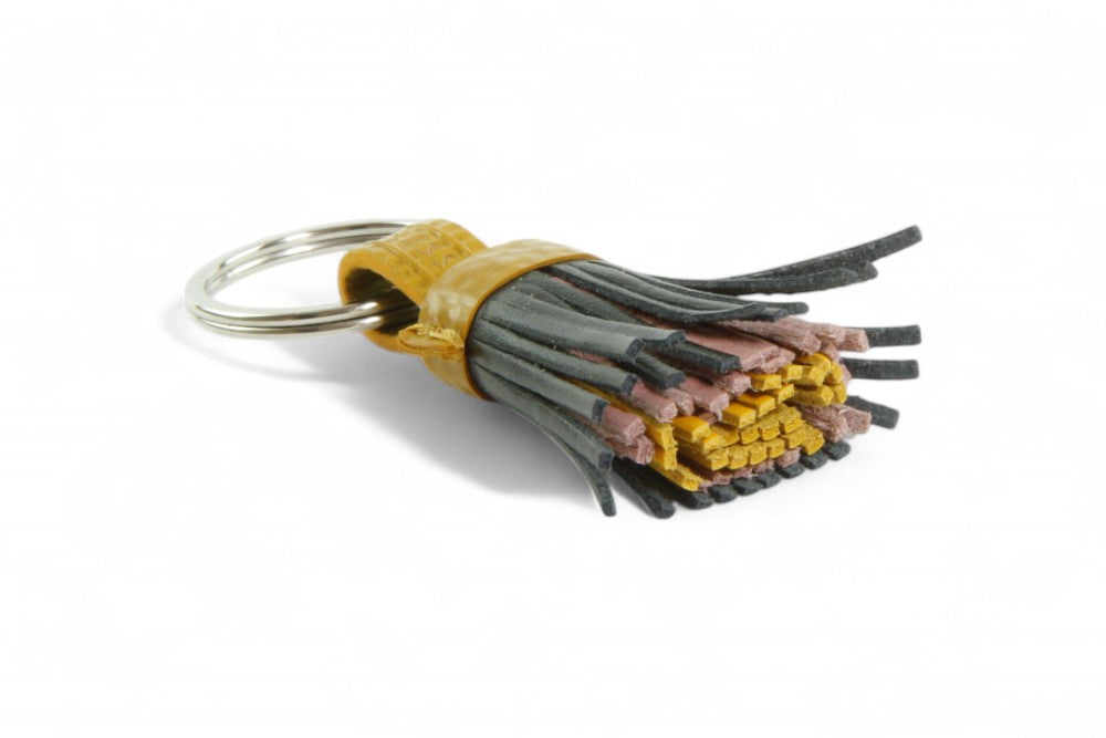 Mini Tassel Keyring | Leather & Fire-hose