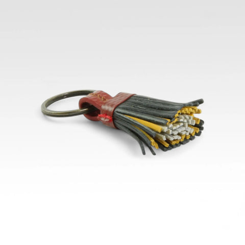 Mini Tassel Keyring | Leather & Fire-hose