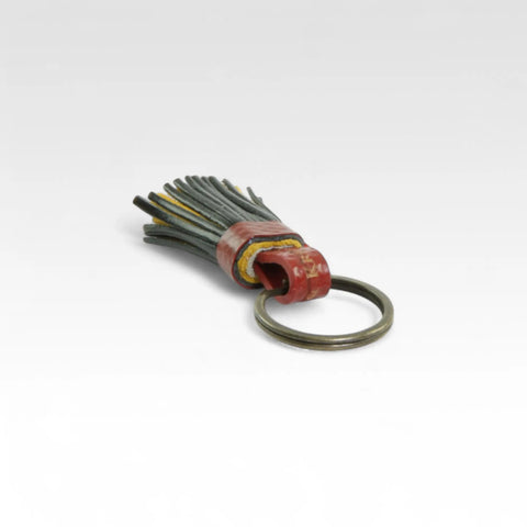 Mini Tassel Keyring | Leather & Fire-hose