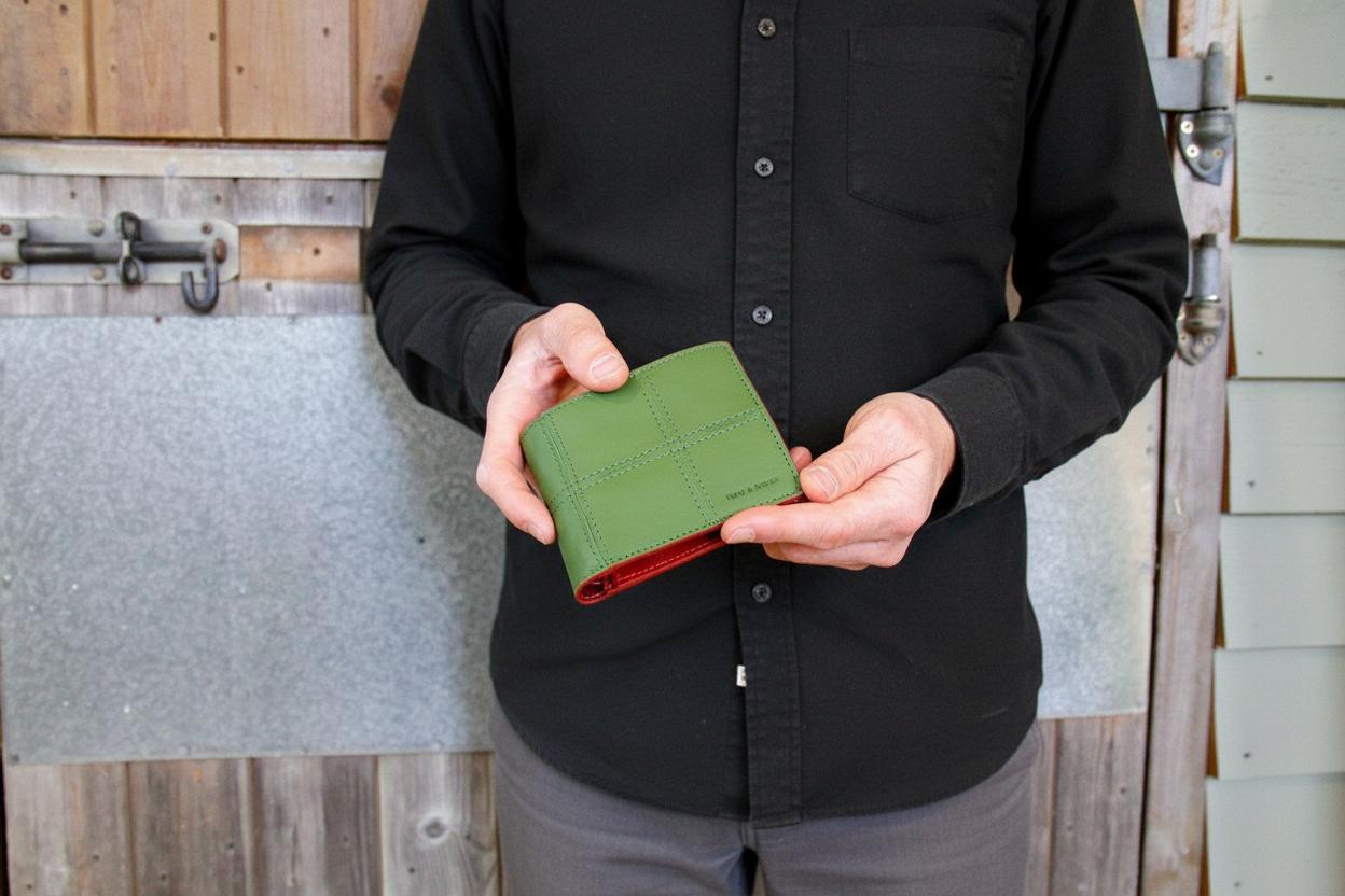 Billfold Wallet with Coin Pocket | Leather & Fire-hose