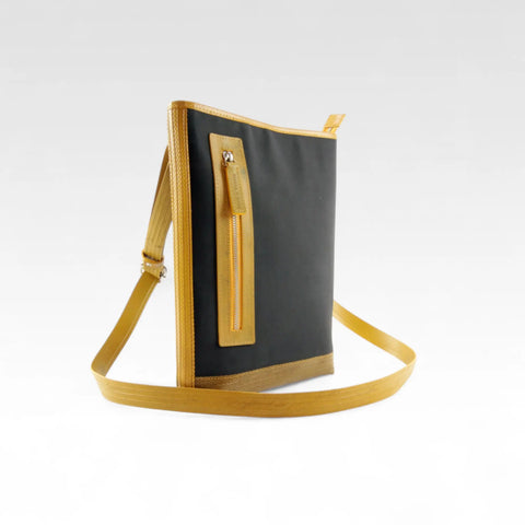 The Elvis & Kresse Reporter bag made from reclaimed printing blanket and decommissioned fire-hose