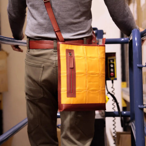 Reporter Bag | Leather & Fire-hose