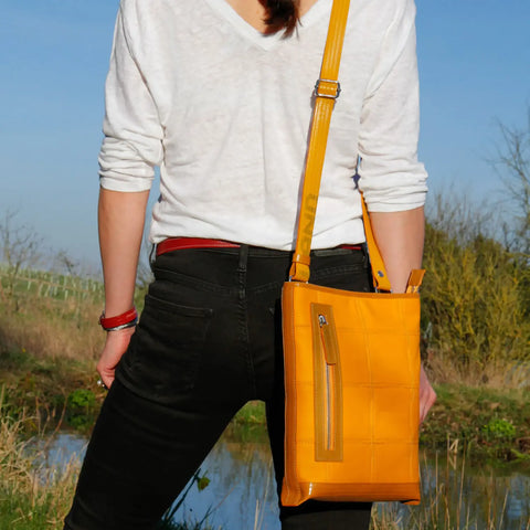Reporter Bag | Leather & Fire-hose