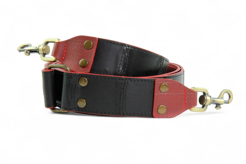 Leather shoulder strap