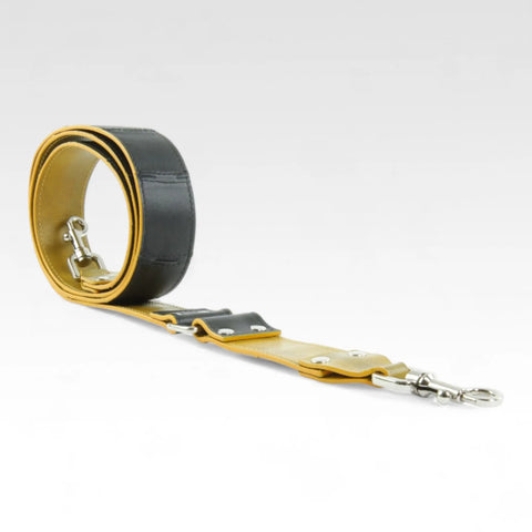 Sustainable shoulder strap, ethically made by Elvis & Kresse from recycled materials
