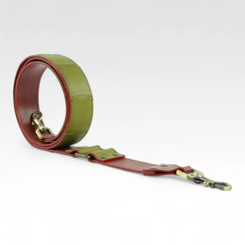 Sustainable shoulder strap, ethically made by Elvis & Kresse from recycled materials