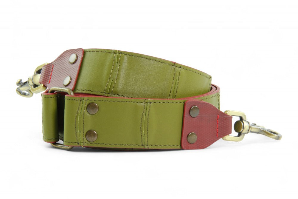 Leather shoulder strap