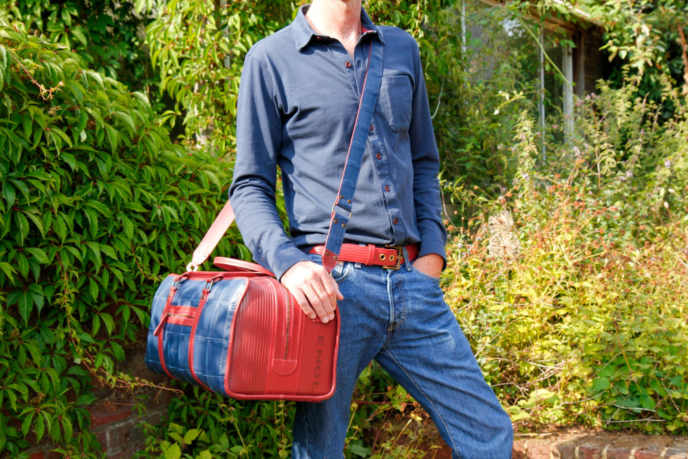 Leather shoulder strap