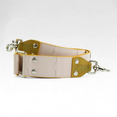 The Elvis & Kresse Leather Shoulder Strap made from rescued leather and decommissioned fire-hose