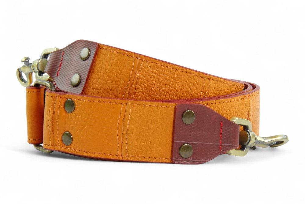 Leather shoulder strap