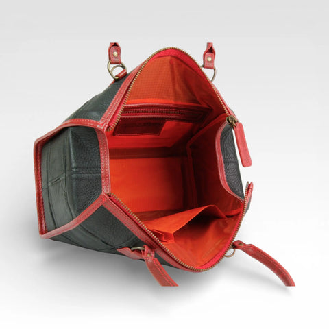 Small Post Bag | Leather & Fire-hose