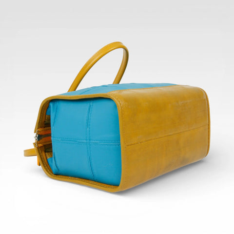 Small Post Bag | Leather & Fire-hose