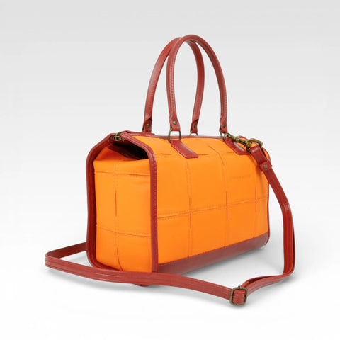 Small Post Bag | Leather & Fire-hose