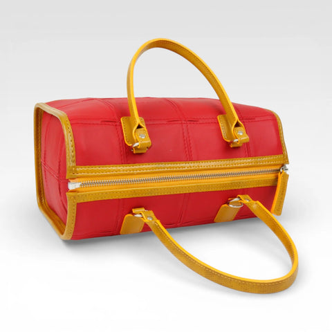 Small Post Bag | Leather & Fire-hose