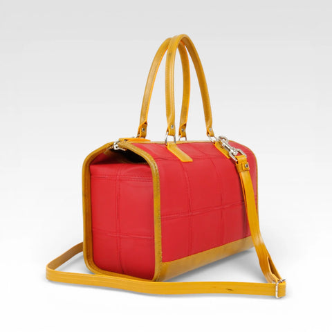 Small Post Bag | Leather & Fire-hose