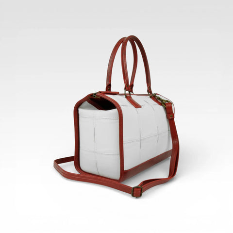 Small Post Bag | Leather & Fire-hose