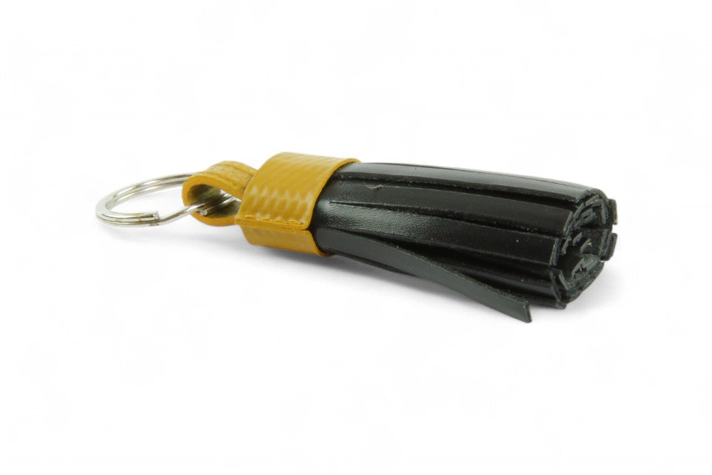Leather tassel keyring