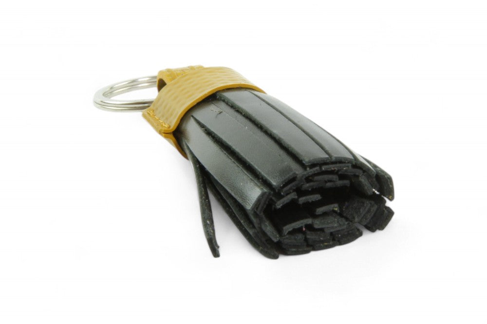Leather tassel keyring
