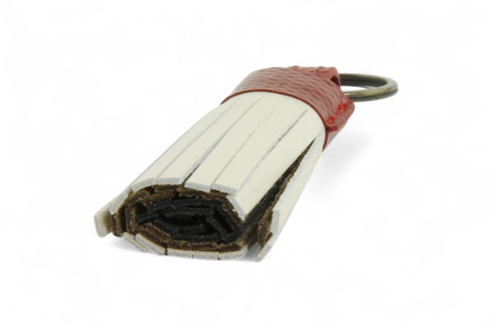 Leather tassel keyring