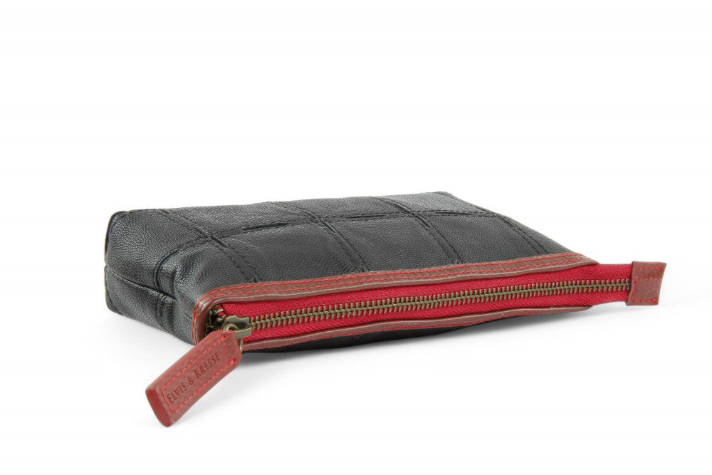 sustainable leather toiletry pouch