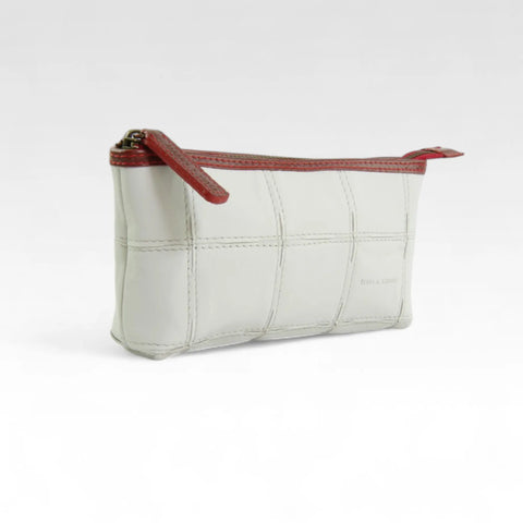 Sustainable toiletry bag, ethically made by Elvis & Kresse from recycled materials