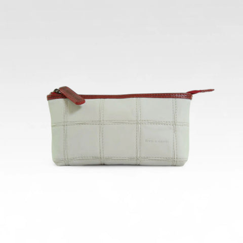 The Elvis & Kresse Toiletry Pouch made from rescued leather and genuine decommissioned fire-hose