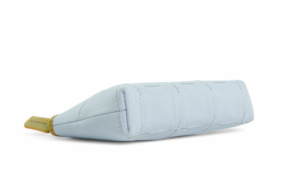 sustainable leather toiletry pouch