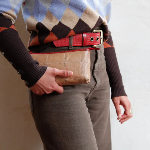 Toiletry Pouch | Leather & Fire-hose