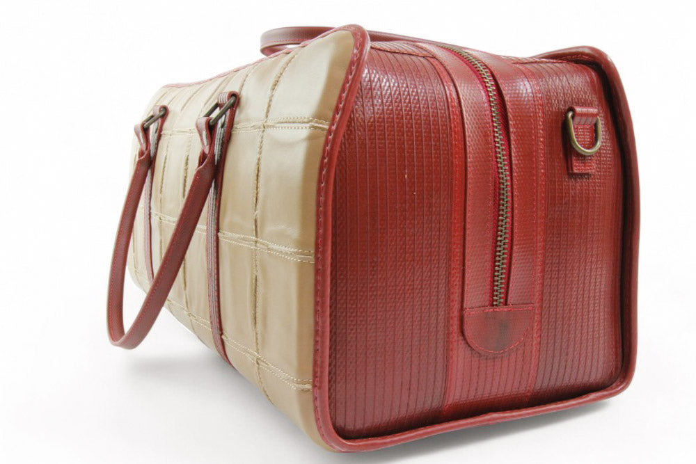 ethical leather travel bag