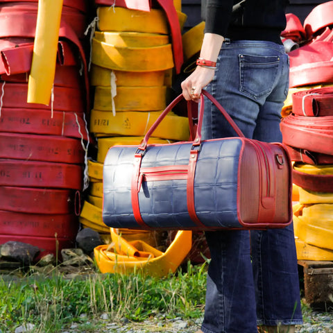 Overnight Bag | Leather & Fire-hose