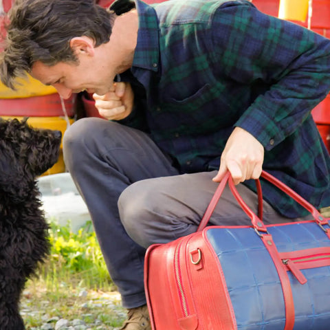 Overnight Bag | Leather & Fire-hose