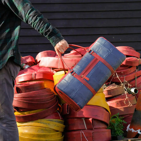 Overnight Bag | Leather & Fire-hose