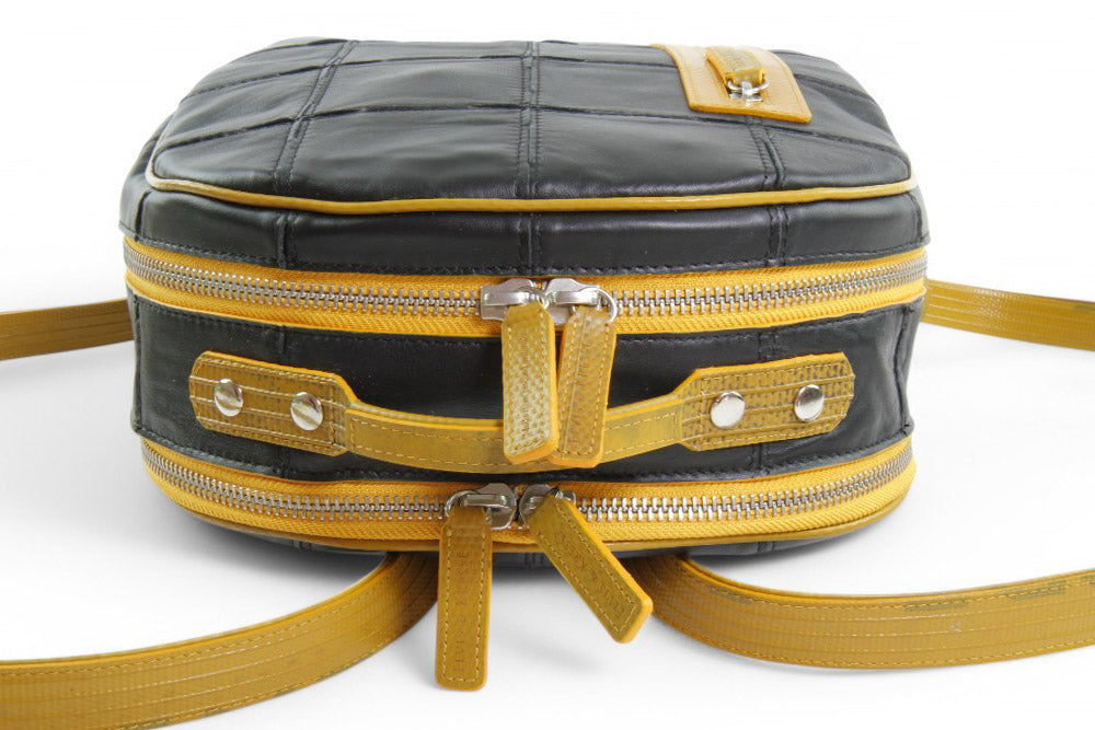 sustainable leather backpack