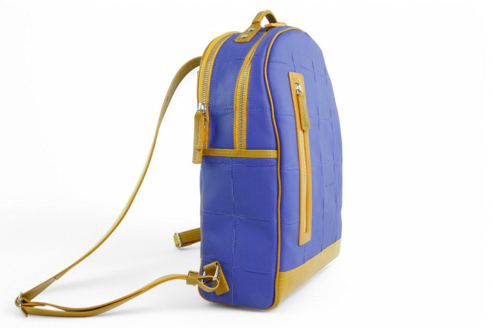 Upcycled leather backpack