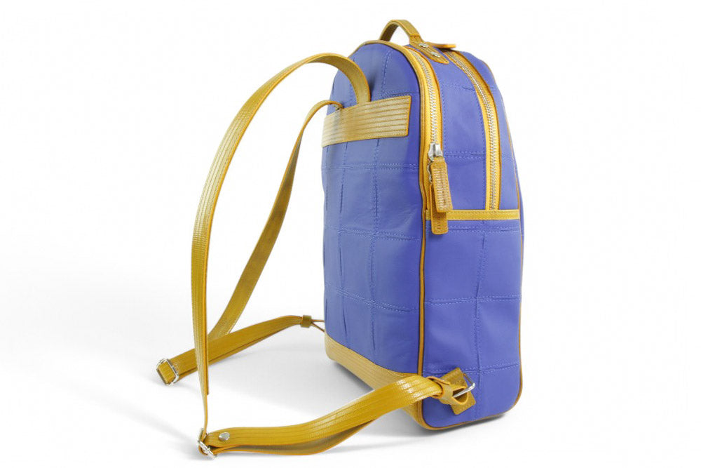 Upcycled leather backpack