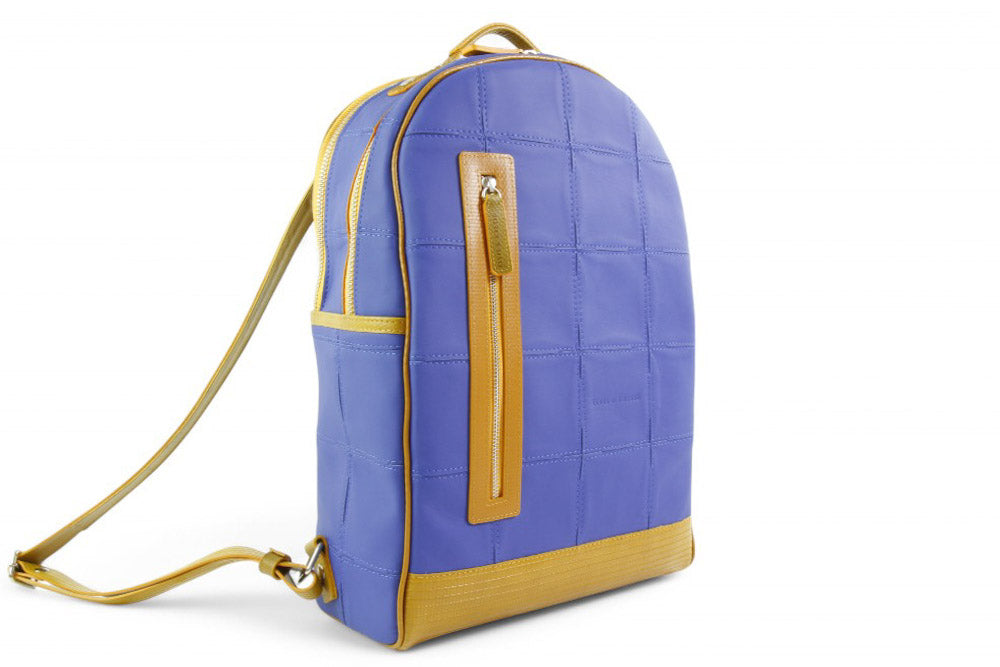 sustainable leather backpack