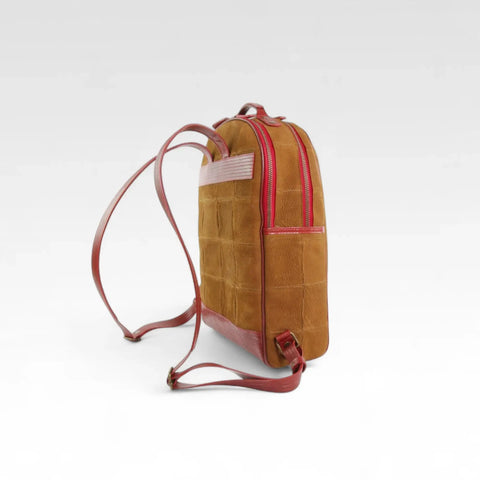 Voyager Backpack | Leather & Fire-hose