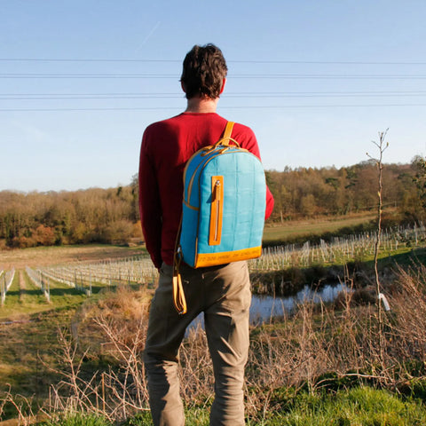 Voyager Backpack | Leather & Fire-hose