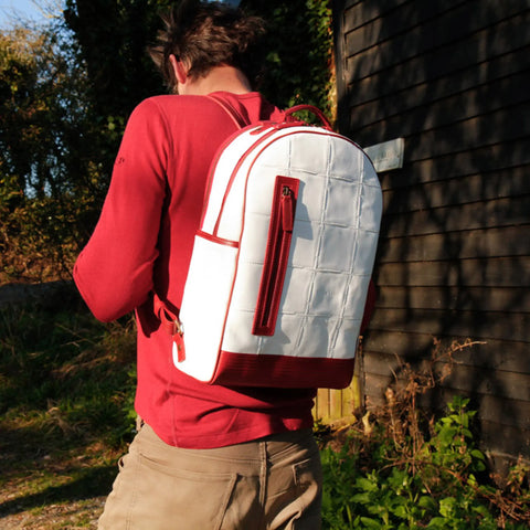 Voyager Backpack | Leather & Fire-hose