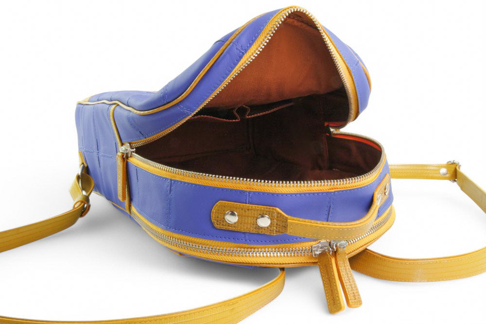 sustainable leather backpack
