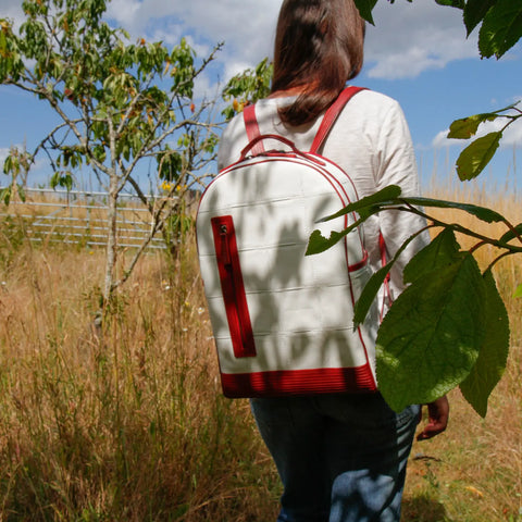 Voyager Backpack | Leather & Fire-hose